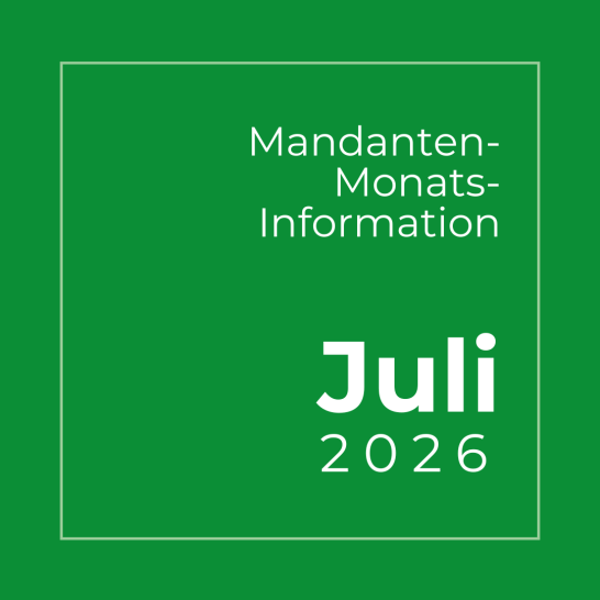 MMI – Juli 2026 Vorschaubild zur Mandanten-Monatsinfo für Juli